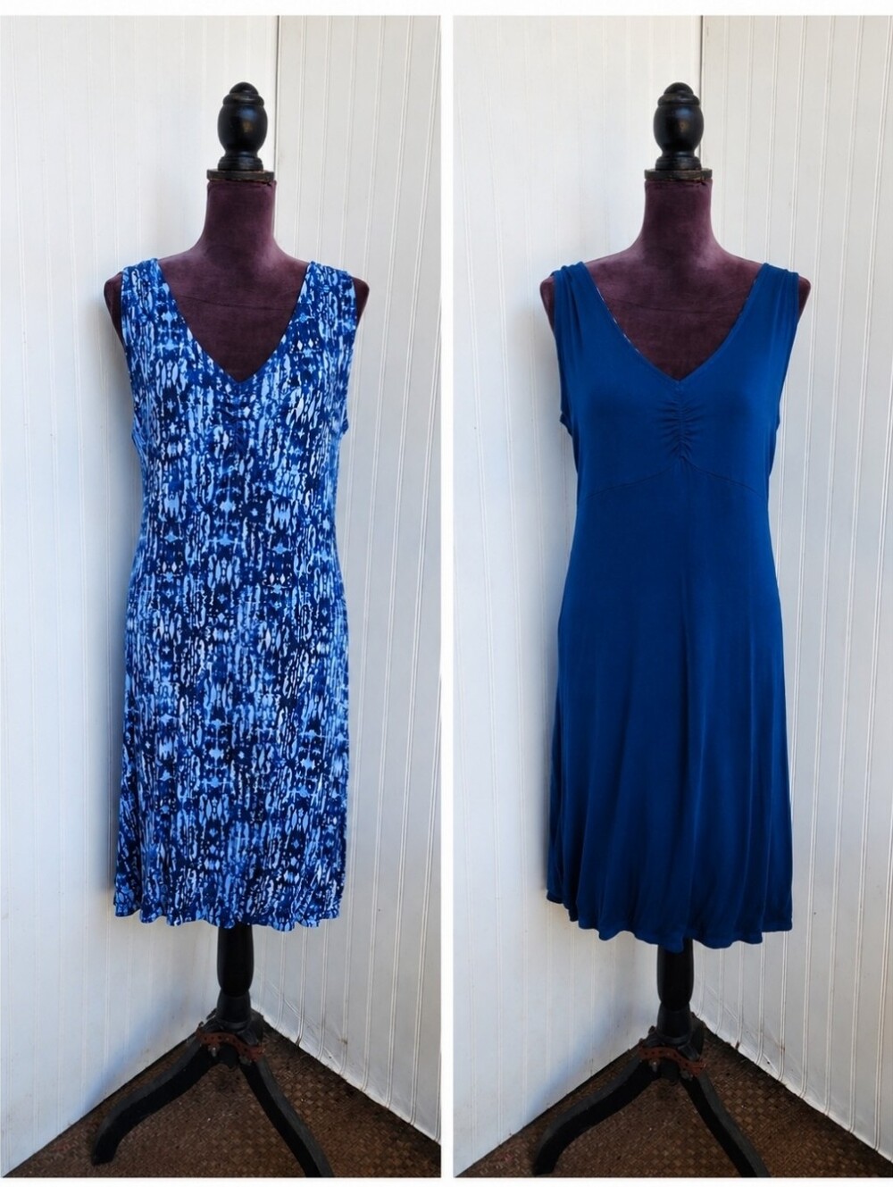Gaiam Serendipity Yoga Athletic Sporty Reversible Dress Teal Blue Sleveless S